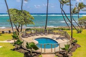Pool and Ocean View from your 3rd/top floor lanai