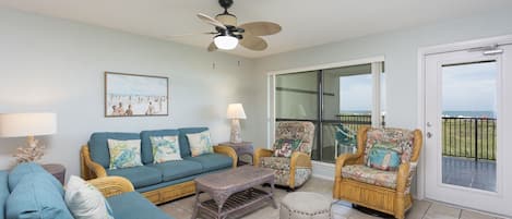 Catch the beautiful views right from our living area. 