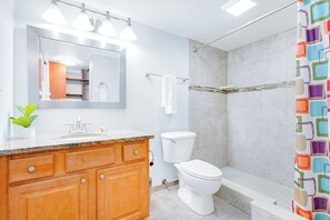 Modern bathroom with sleek finishes and a spa-like feel.