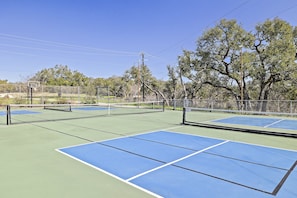 Challenge guests to a fun game of pickleball