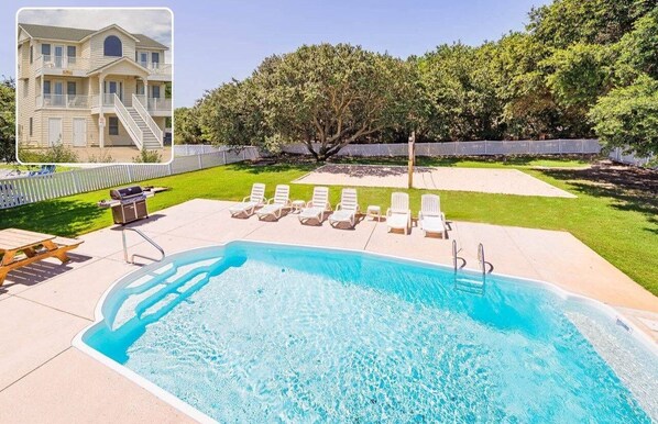 Large fenced in back yard