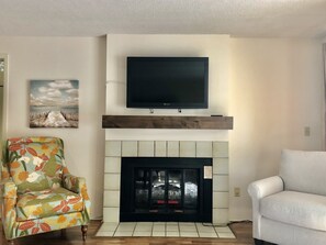 Electric fireplace and cable TV - Electric fireplace and cable TV