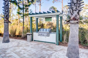 Outdoor grill located in Community Center