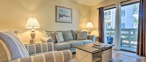 Hilton Head Island Vacation Rental | 2BR | 2BA | 757 Sq Ft | Stairs to Enter