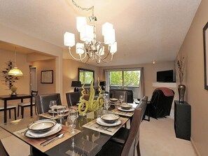Enjoy the space while having your favorite dinner
