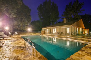 Backyard | Private Saltwater Pool | Smoker Grill