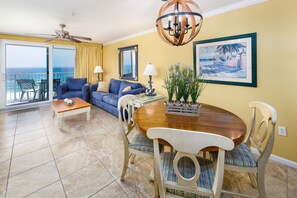 Dining and living area - Breathtaking views from this 5th floor unit