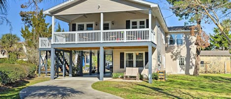 Surfside Beach Vacation Rental | 4BR | 3BA | Stairs Required | 2,251 Sq Ft