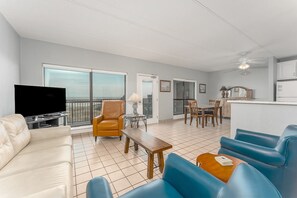 Relax in style with classic furniture in relaxing colors that invite you to unwind after a fun day in the SPI sun and sand.