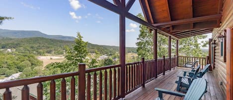 No shortage of views from this wonderful covered deck off the main floor living space