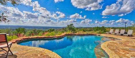 Private pool with majestic views