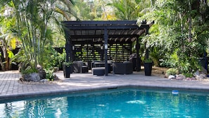 Pool & gazebo with barbecue grill