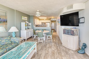 Living Area | Free WiFi | Queen Sleeper Sofa | Central A/C & Heat