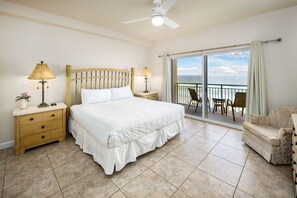 Master Bedroom - Access to the private balcony from the master bedroom suite is especially enjoyable when waking in the king bed.