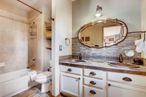 Master Bathroom has a double vanity and is ensuite to the bedroom