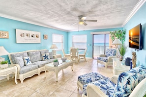 Living Room with Balcony Access