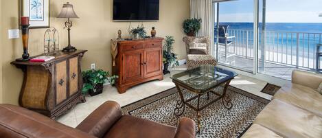 Living Room - Spacious with spectacular views of the Emerald Coast!!