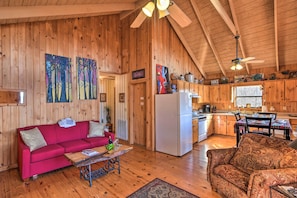 Living Room into Kitchen