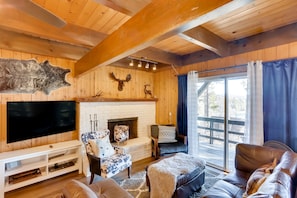 2nd Living Room | Wood-Burning Fireplace