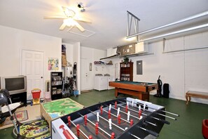 Foosball, Movies, Billiards (Pool), Board Games & New Washer and Dryer!