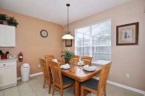 Dining Area for Six (6) and Breakfast Bar Seating for Four (4)