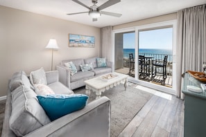 Living Room - Lovely, spacious area to take in the Gulf views