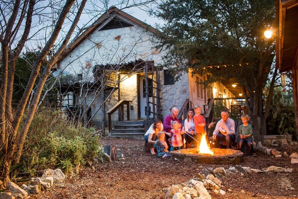 Enjoy a family fun night by the fire pit