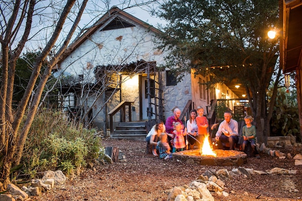 Enjoy a family fun night by the fire pit