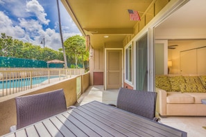 Watch the kids enjoy the pool from the comfort of your own lanai or Living Room!