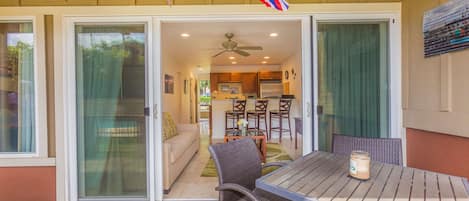 Large Private Patio to enjoy the Kauaian Sunshine!