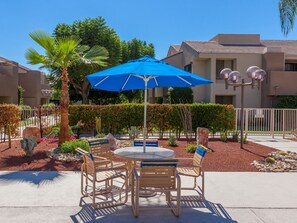 Enjoy a meal poolside