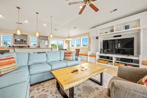 Living Area with Deck Access on Third Level