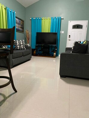 55" Smart TV for your viewing pleasure. Youtube and Netflix available