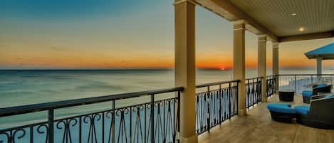 3rd Floor Master Balcony- Beautiful Sunsets from Frangista Encore!