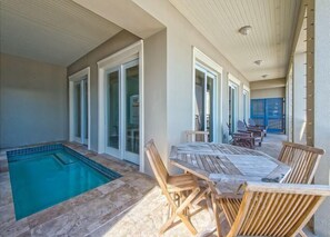 First Floor Covered Pool and Balcony