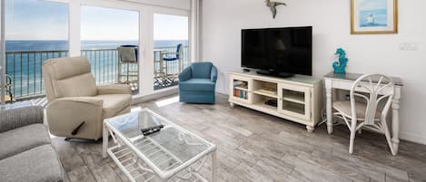 Living Room - Outstanding views from the 6th floor beach front condo!