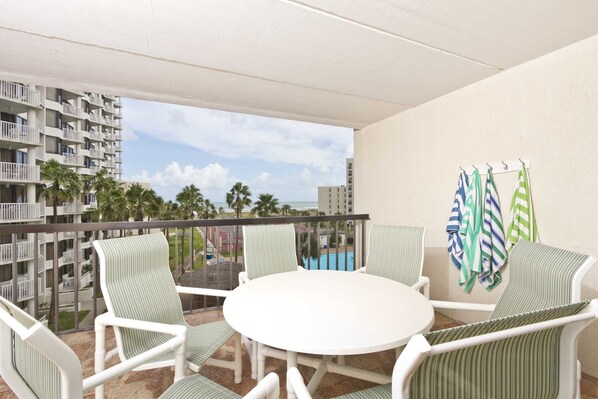 Our large private balcony is perfect for enjoying the company of your travel companions. Book today and reconnect with the ones you love!