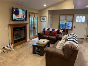 Living Room with Comfortable Seating, TV, Gas Fireplace