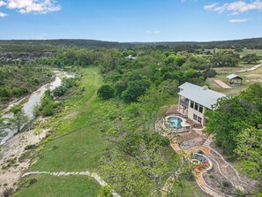 The Blanco River right in the back yard!