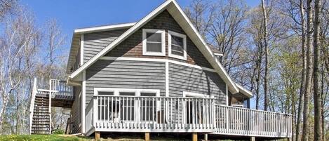 Crosslake Vacation Rental | 2BR | 2BA | 1,400 Sq Ft | Stairs to Access