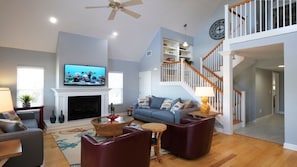Spacious with Large Screen Mounted TV