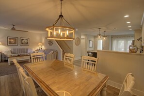 Enjoy this spacious dining room.