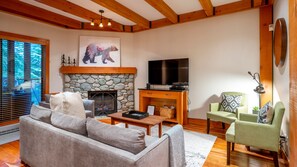 Main Floor - Living Room With Gas Fireplace