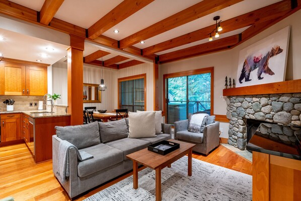 Main Floor - Living Room With Gas Fireplace