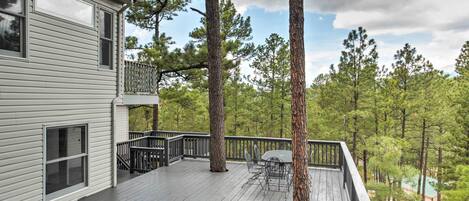 Ruidoso Vacation Rental | 4BR | 4BA | 2,800 Sq Ft | Stairs Required to Access