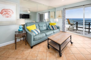Livingroom - View from the living room of this beautiful beach front condo.