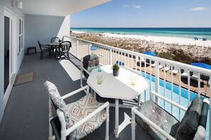 Balcony Views - Amazing views of the beach and the pool area.