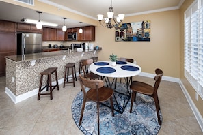 Dining Room and Kitchen View - Enjoy this dining area & kitchen for all your meal needs.