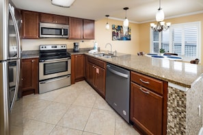 Kitchen - Fully equipped kitchen for all your cooking needs and with an unforgettable view.