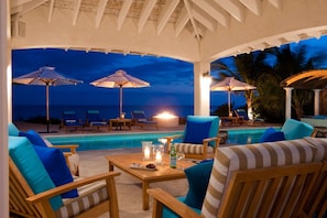 Enjoy a late night drink under the covered patio.